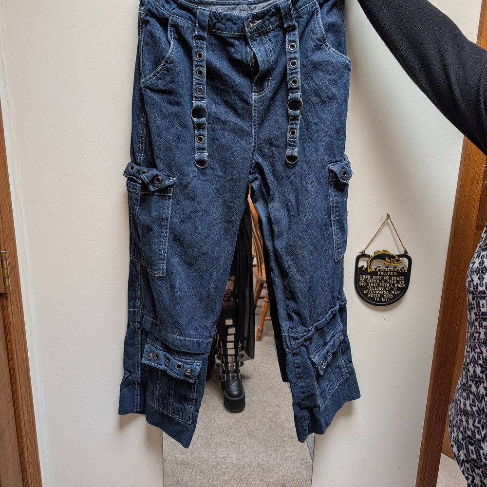 Hot Topic Dark Blue Flare Jeans